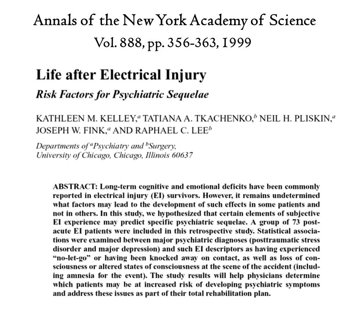 life after electrical injury